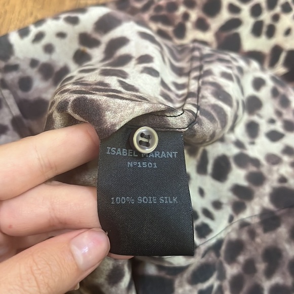 Ètoile Isabel Marant Woman’s Cheetah Print Silk Top Size 1/Small - Picture 7 of 7